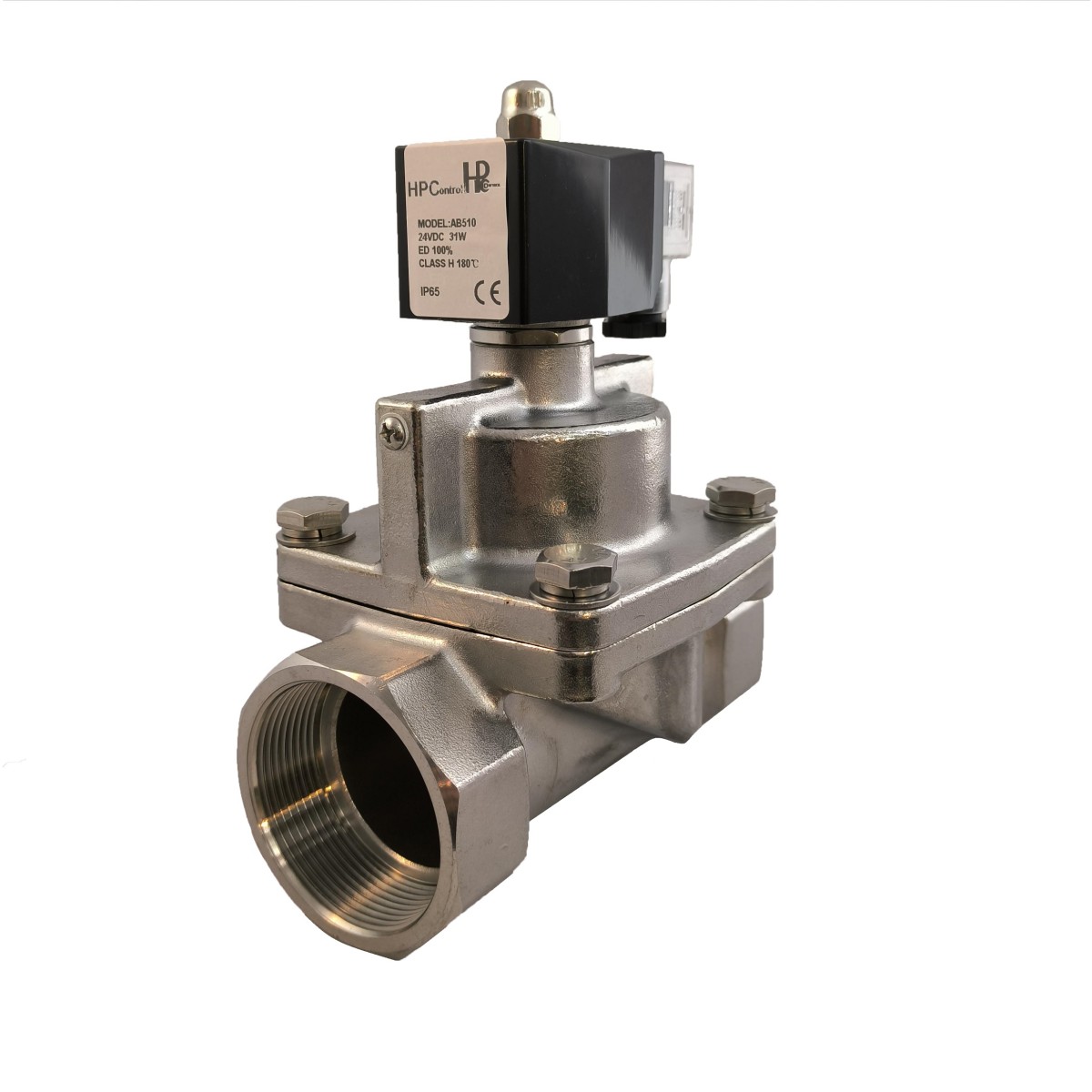 Solenoid valve for steam and high temp. RH40-SS DN40 200C 1 1/2 in.