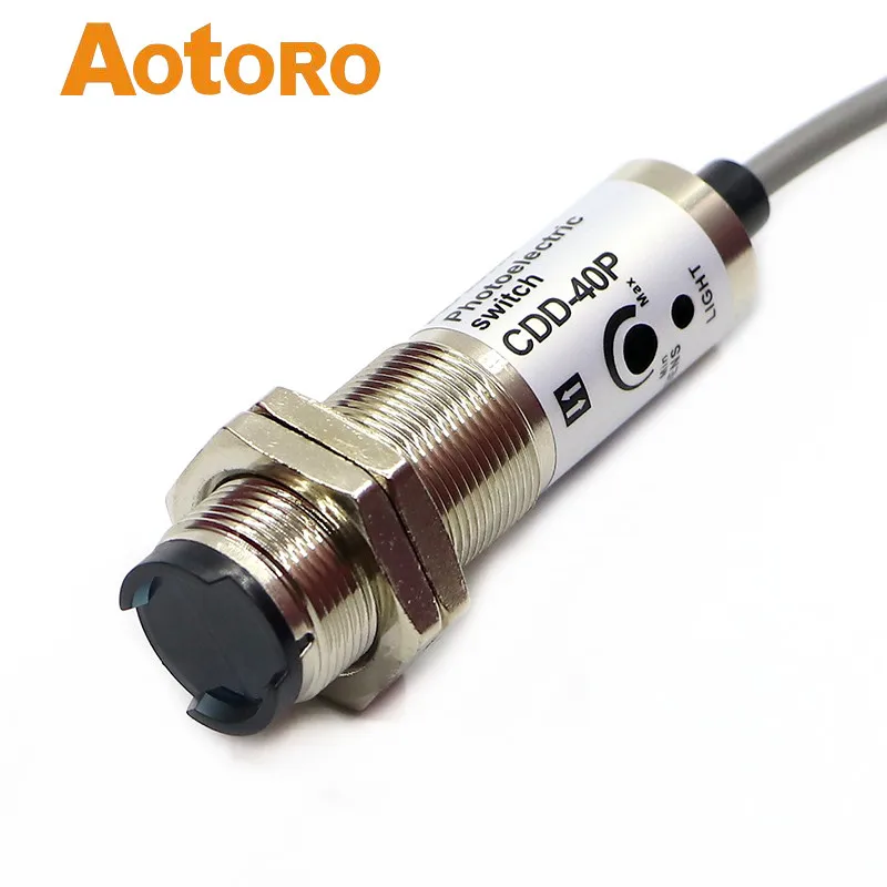 CDD 40P PNP NO (NO+NC) AOTORO PHOTOELECTRIC SENSOR 400MM SENSING DISTANCE WITH CABLE